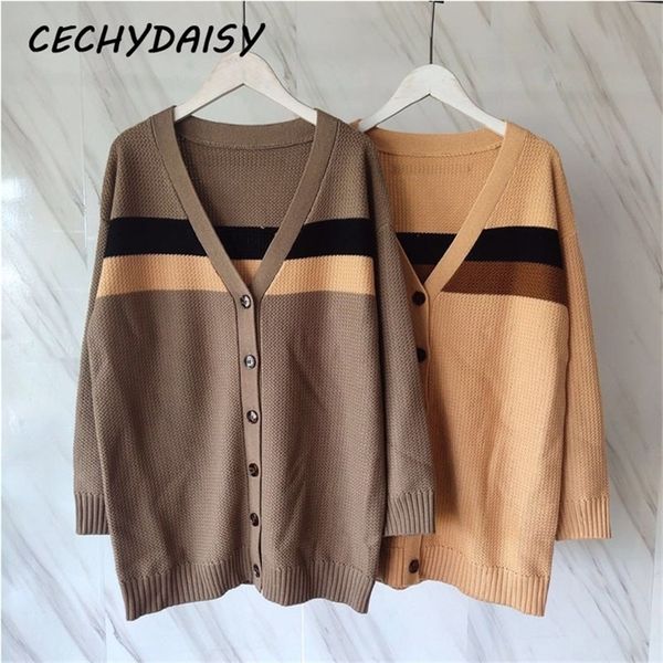 runway cardigan long sweaters women 2020 casual v neck single breasted autumn winter clothes pull outwear knit jacket lj201114, White;black
runway cardigan long sweaters women 2020 casual v neck single breasted autumn winter clothes pull outwear knit jacket lj201114, White;black