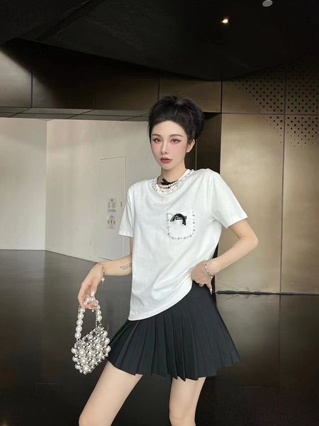 women's t-shirt designer new style pearl bow and diamond three-dimensional women's t-shirt cm3o, White
women's t-shirt designer new style pearl bow and diamond three-dimensional women's t-shirt cm3o, White