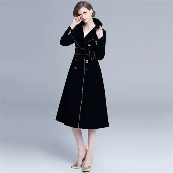 women velvet coat long velvet coats modern lady trench coat black long sleeve belted winter jacket lj201109
women velvet coat long velvet coats modern lady trench coat black long sleeve belted winter jacket lj201109