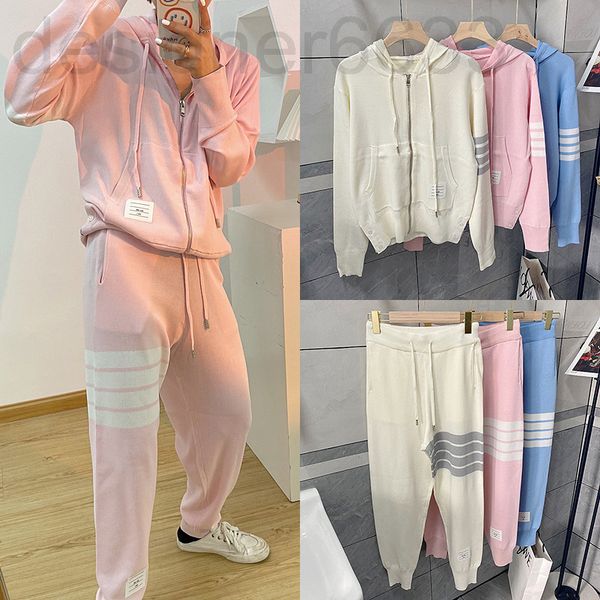 two piece dress designer chao brand tb four bar ice silk hooded cardigan coat + guard pants women's knitted sportswear 21 xiaxin lovers, White
two piece dress designer chao brand tb four bar ice silk hooded cardigan coat + guard pants women's knitted sportswear 21 xiaxin lovers, White