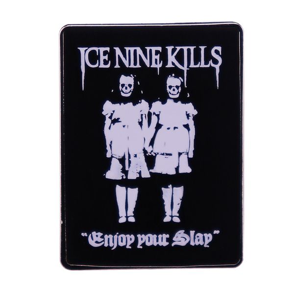 ice nine kills enjoy your slay pin brooch horror badge, Blue 
ice nine kills enjoy your slay pin brooch horror badge, Blue