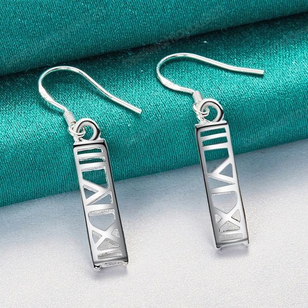 925 sterling silver long roman numerals dangle charm earrings for women party gift fashion wedding engagement jewelry
925 sterling silver long roman numerals dangle charm earrings for women party gift fashion wedding engagement jewelry