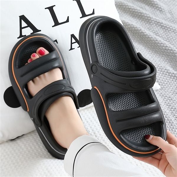 women thick platform slippers summer beach eva soft slide sandals leisure men ladies indoor antislip sandals dual-purpose shoes 220414, Black
women thick platform slippers summer beach eva soft slide sandals leisure men ladies indoor antislip sandals dual-purpose shoes 220414, Black