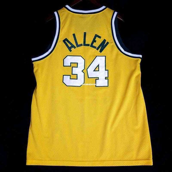 stitched 100% ray allen #34 stitched sewn jersey yellow kemp mens vest size xs-6xl stitched basketball jerseys, Black 
stitched 100% ray allen #34 stitched sewn jersey yellow kemp mens vest size xs-6xl stitched basketball jerseys, Black