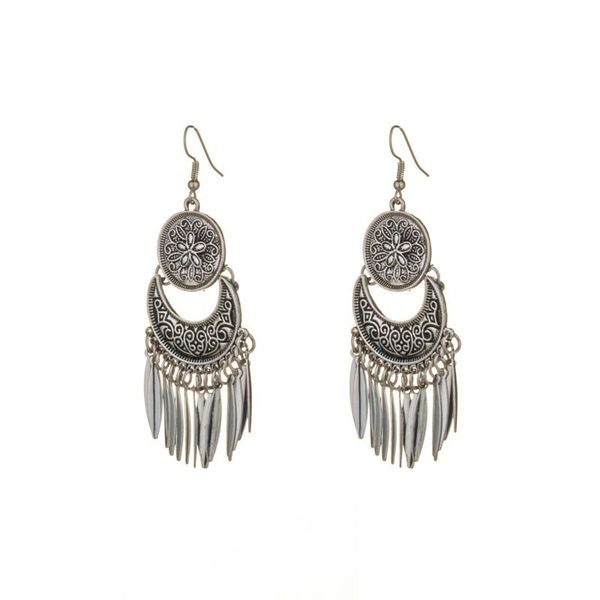 boho round big handmade dangle earrings set for women geometry decorative pattern drops of tassel long earring, Silver
boho round big handmade dangle earrings set for women geometry decorative pattern drops of tassel long earring, Silver