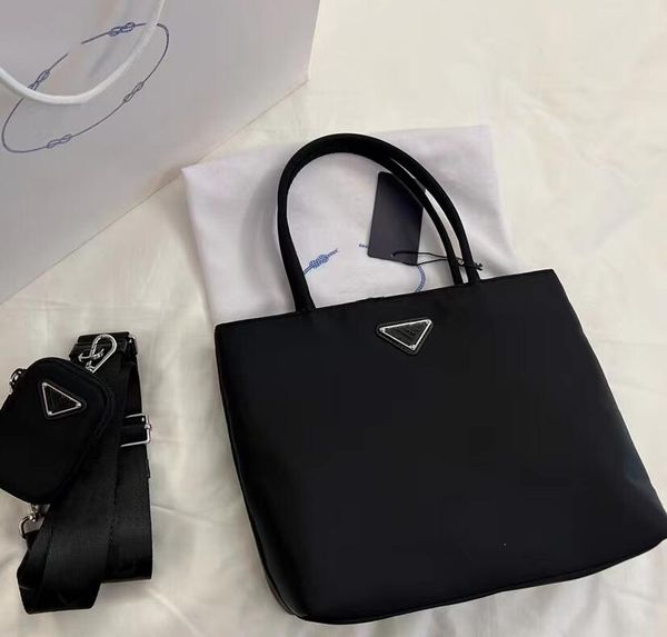 luxury brand nylon shopping bags black solid color simple fashion women handbag interior zipper pocket design shoulder bag wallet 
luxury brand nylon shopping bags black solid color simple fashion women handbag interior zipper pocket design shoulder bag wallet