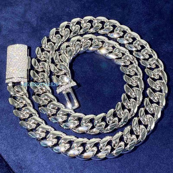 popular miami 8mm 10mm 12mm 14mm sterling sier iced out vvs diamond box lock stainls steel cuban chain necklace, Silver
popular miami 8mm 10mm 12mm 14mm sterling sier iced out vvs diamond box lock stainls steel cuban chain necklace, Silver