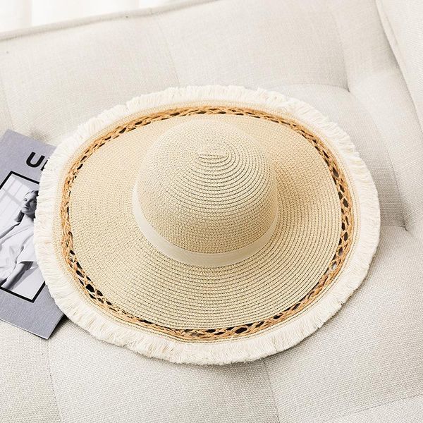 wide brim hats knitted sun hat women's retro shade woven protection straw vacation beach ladies and caps summer, Blue;gray
wide brim hats knitted sun hat women's retro shade woven protection straw vacation beach ladies and caps summer, Blue;gray