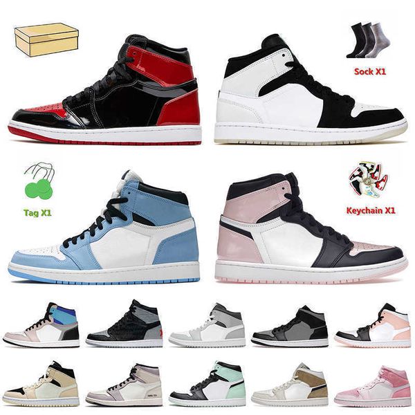 with socks 2022 jumpman 1 basketball shoes women mens trainers patent bred high og mid diamond shorts 1s university blue atmosphere nrg, Black
with socks 2022 jumpman 1 basketball shoes women mens trainers patent bred high og mid diamond shorts 1s university blue atmosphere nrg, Black