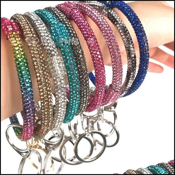 sile keychains crystal rhinestone bracelet bangle women girls sports wristlet key ring chain buckle holder round fashion jewelry drop delive, Slivery;golden
sile keychains crystal rhinestone bracelet bangle women girls sports wristlet key ring chain buckle holder round fashion jewelry drop delive, Slivery;golden