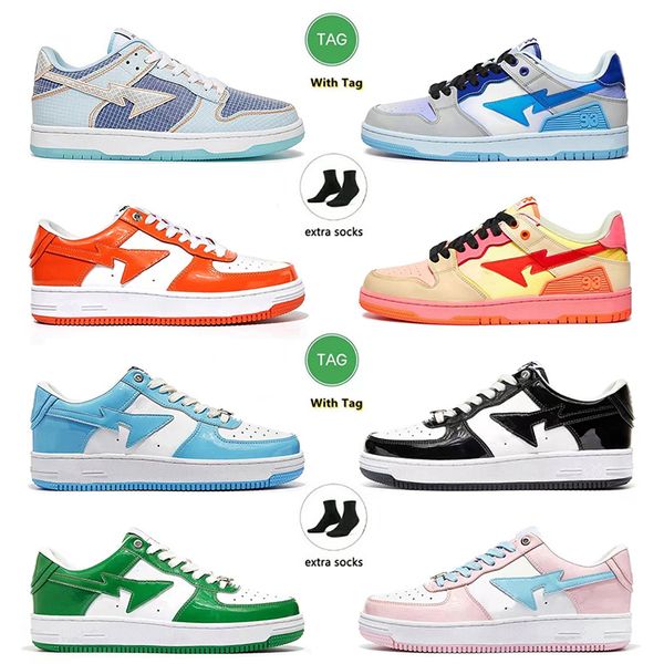 authentic luxury baped stas sk8 running shoes for mens womens bapestas low sneakers unc blue black white pink orange camo grey batesta train
authentic luxury baped stas sk8 running shoes for mens womens bapestas low sneakers unc blue black white pink orange camo grey batesta train