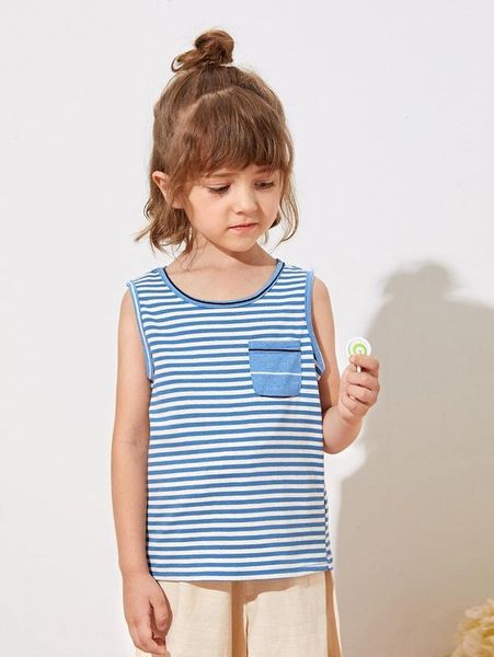 toddler girls striped pocket detail tank she, Blue
toddler girls striped pocket detail tank she, Blue