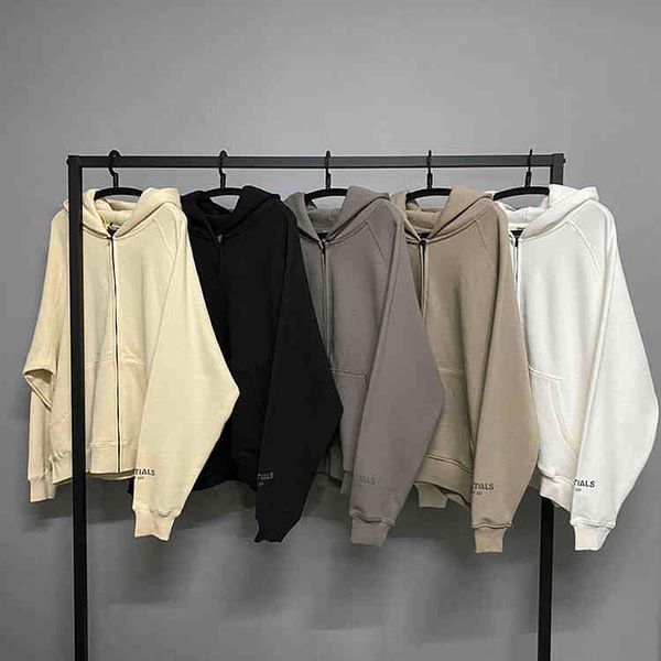 autumn and winter feel of god sentials 2002ss new double line reflective zipper sweater for men and women, Black
autumn and winter feel of god sentials 2002ss new double line reflective zipper sweater for men and women, Black