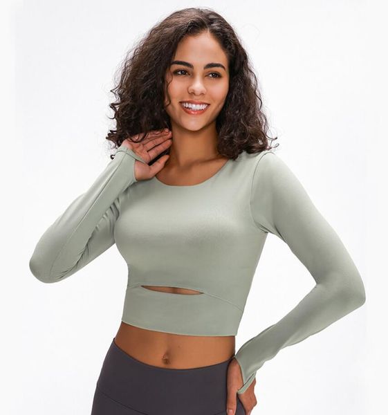 yoga sports bra women gym fitness clothes long-sleeved t-shirt padded half length running slim athletic workout top, Gray
yoga sports bra women gym fitness clothes long-sleeved t-shirt padded half length running slim athletic workout top, Gray