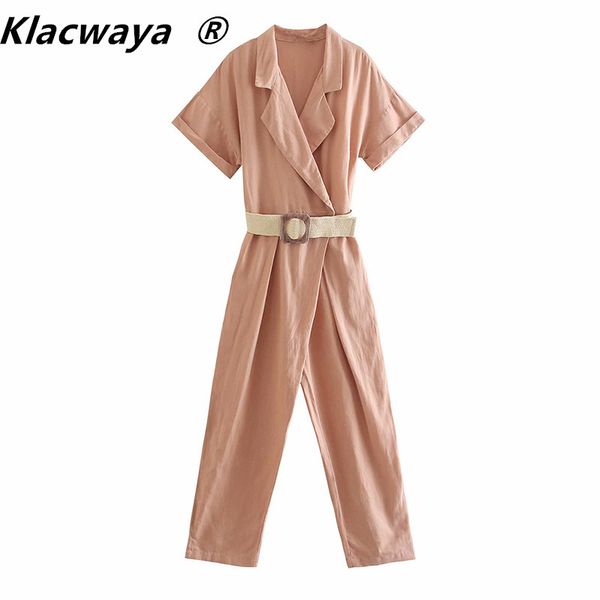women turndown collar solid color sashes ankle length jumpsuits chic ladies short sleeve casual business rompers 210521, Black;white
women turndown collar solid color sashes ankle length jumpsuits chic ladies short sleeve casual business rompers 210521, Black;white