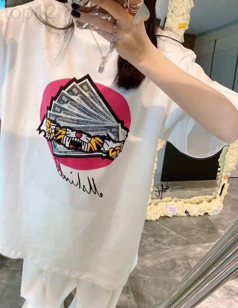 women's t-shirt designer chaopai 22 early spring new niche design tiger claw tail money printed short sleeve t-shirt loose and versatil, White
women's t-shirt designer chaopai 22 early spring new niche design tiger claw tail money printed short sleeve t-shirt loose and versatil, White
