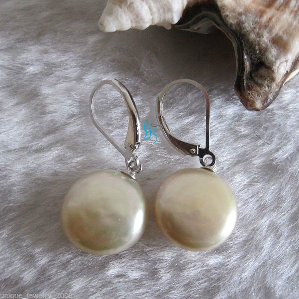 wholesale new 11-12mm champagne coin freshwater pearl earrings dangle earrings, Silver
wholesale new 11-12mm champagne coin freshwater pearl earrings dangle earrings, Silver