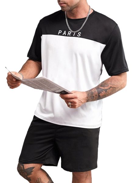 extended sizes men two tone letter graphic tee & drawstring waist shorts v5ul#, Gray
extended sizes men two tone letter graphic tee & drawstring waist shorts v5ul#, Gray