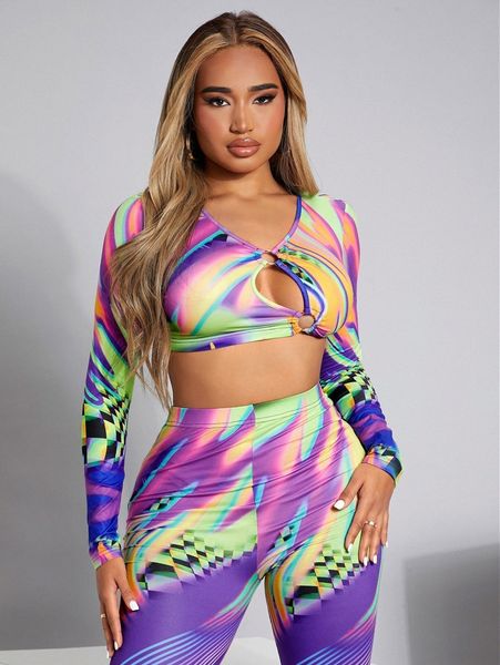 sxy mixed print o-ring peekaboo front crop 25kr#, White
sxy mixed print o-ring peekaboo front crop 25kr#, White