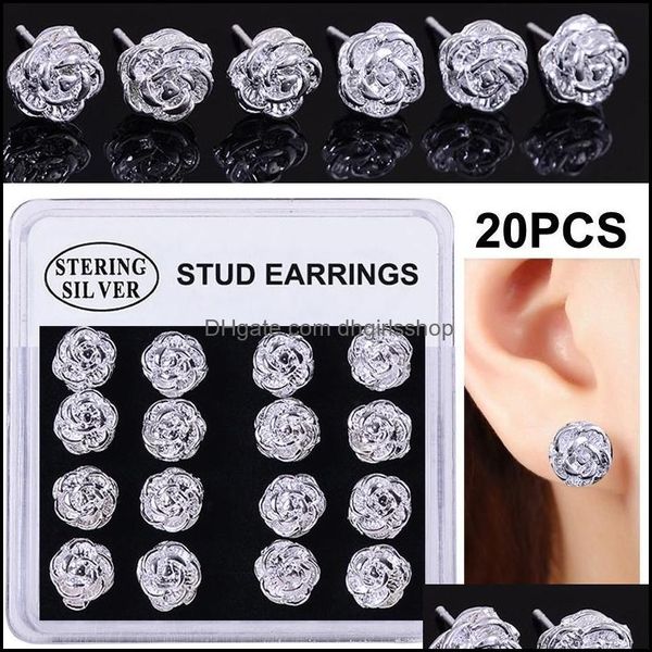 stud 20pcs box 8mm cute rose flower earrings for women womens in fashion jewelrystud drop delivery 2021 dhgirlsshop dji, Golden;silver
stud 20pcs box 8mm cute rose flower earrings for women womens in fashion jewelrystud drop delivery 2021 dhgirlsshop dji, Golden;silver