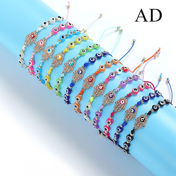 colorful evil eye beads strands bracelet popular fatima hand charm bracelets for wholesale 12pcs/set, Black
colorful evil eye beads strands bracelet popular fatima hand charm bracelets for wholesale 12pcs/set, Black