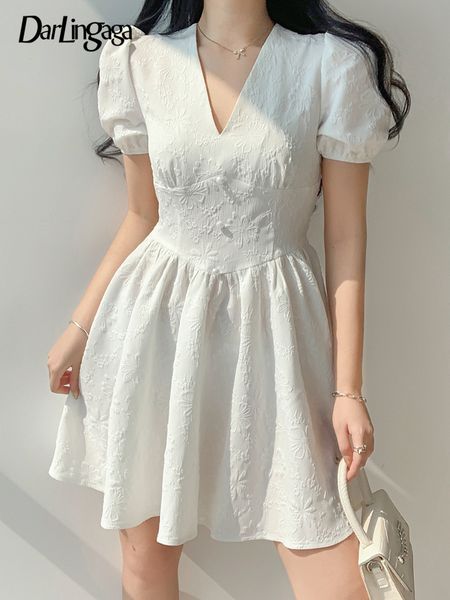 darlingaga korean fashion v neck jacquard puff sleeve white dress summer solid slim pleated elegant dresses for women sundress, Black;gray
darlingaga korean fashion v neck jacquard puff sleeve white dress summer solid slim pleated elegant dresses for women sundress, Black;gray