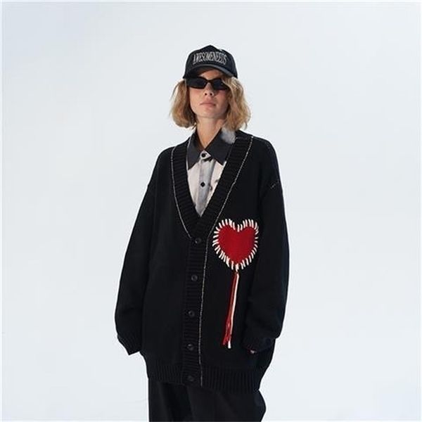 women's sweaters deeptown gothic heart cardigan sweater for women harajuku emo e 220823, White;black
women's sweaters deeptown gothic heart cardigan sweater for women harajuku emo e 220823, White;black
