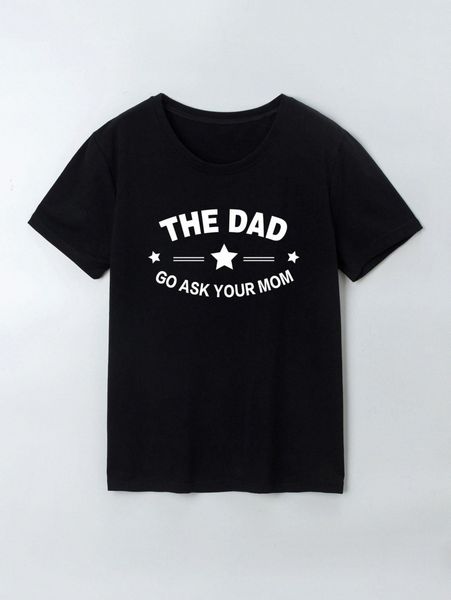 men 1pc slogan & star print tee v4ky#, White;black
men 1pc slogan & star print tee v4ky#, White;black