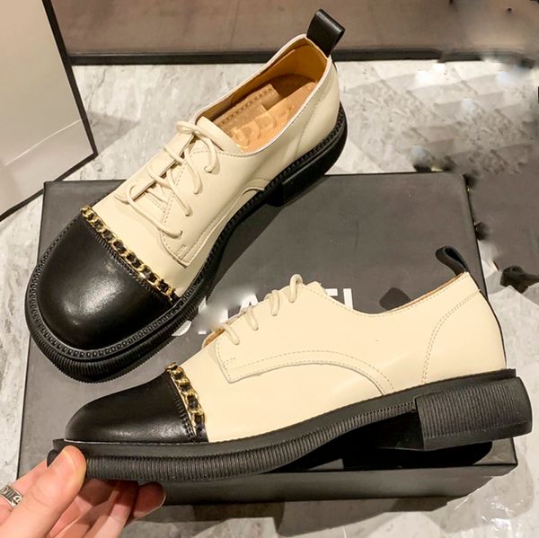 designer women brown lace-up dress shoes gold chain vintage fashion leather sandals rubber platform round toe casual colorblock high heels, Black
designer women brown lace-up dress shoes gold chain vintage fashion leather sandals rubber platform round toe casual colorblock high heels, Black