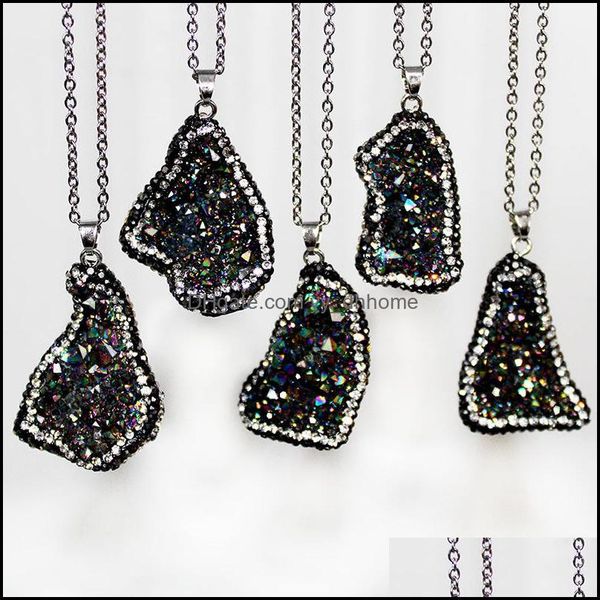 pendant necklaces agate crystal cluster necklace irregar natural stone point diamond colorf diy j yydhhome drop delivery 202 yydhhome dhfu6, Silver
pendant necklaces agate crystal cluster necklace irregar natural stone point diamond colorf diy j yydhhome drop delivery 202 yydhhome dhfu6, Silver