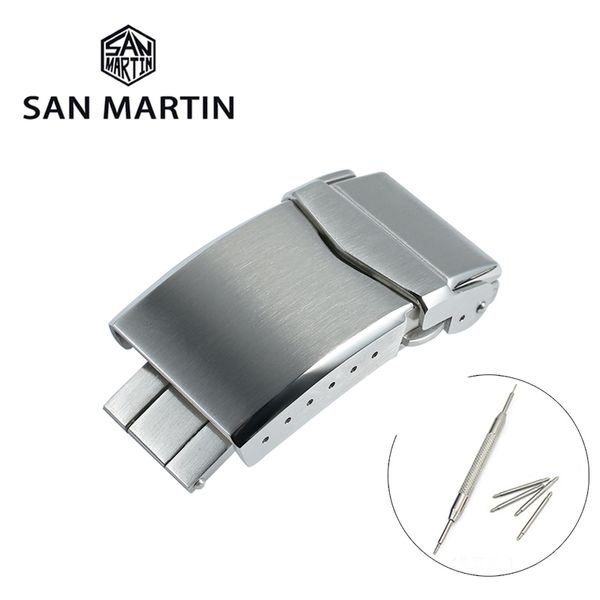 san martin watch clasp brushed folding with safety 18mm 20mm solid 316l stainless steel deployment buckle 2 fold durable 220617
san martin watch clasp brushed folding with safety 18mm 20mm solid 316l stainless steel deployment buckle 2 fold durable 220617