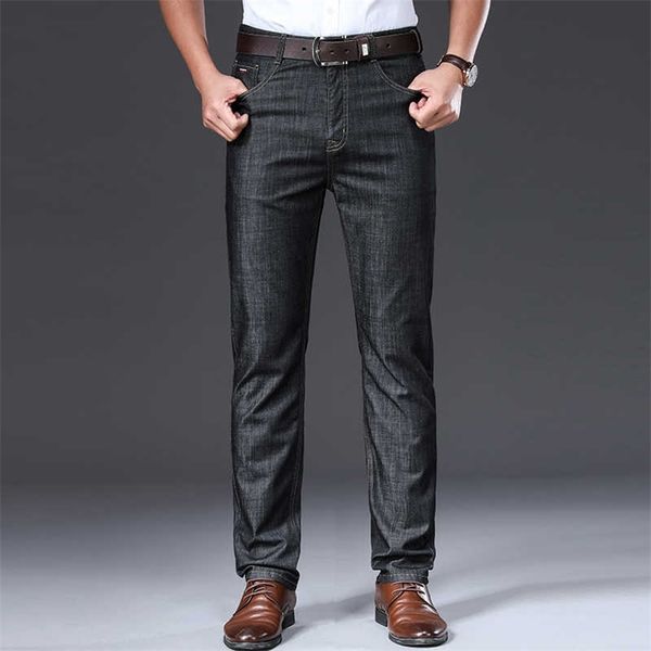 browon brand men jeans summer thin breathable soft mid straight regular mens jeans trousers vintage mens clothing 210719, Blue
browon brand men jeans summer thin breathable soft mid straight regular mens jeans trousers vintage mens clothing 210719, Blue