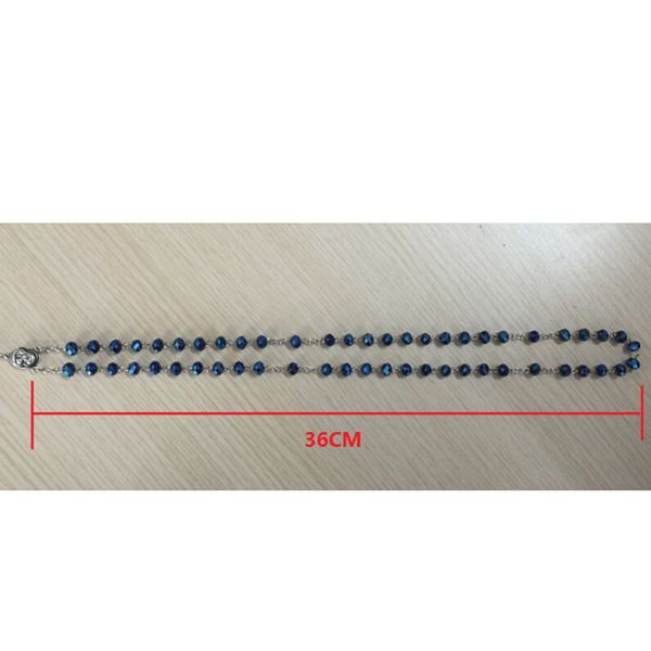 collier de bijoux religieux avec collier de chapelet catholique croix en cristal, Silver
collier de bijoux religieux avec collier de chapelet catholique croix en cristal, Silver