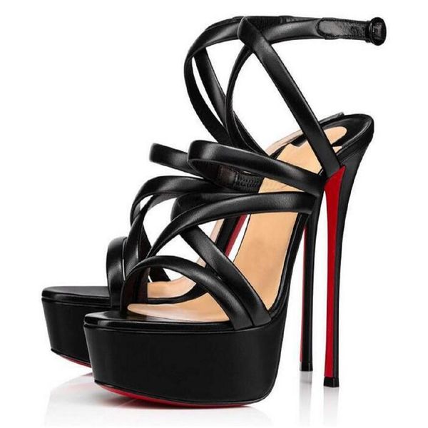 elegant cleissimo alta dress shoes red bottm sandals platform pumps strappy stiletto-heel black soft leather women's high hee2743
elegant cleissimo alta dress shoes red bottm sandals platform pumps strappy stiletto-heel black soft leather women's high hee2743