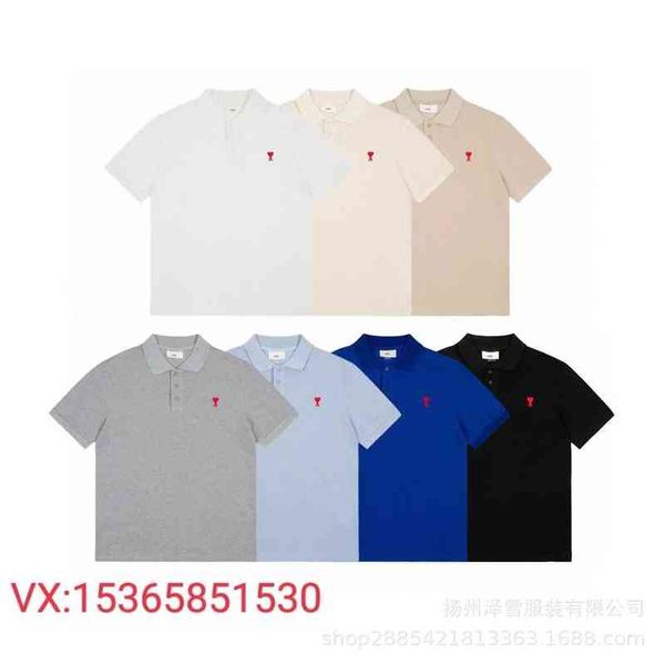 designerspring and fashion summer small red heart love embroidery men's women's shirt short sleeve, White;black
designerspring and fashion summer small red heart love embroidery men's women's shirt short sleeve, White;black