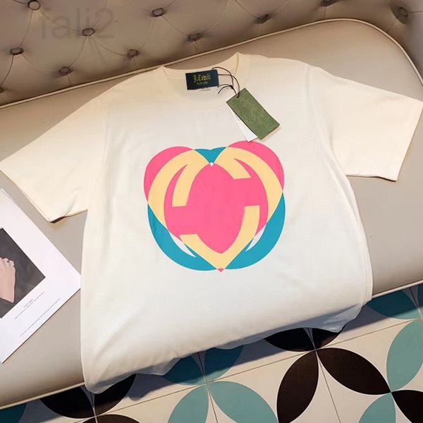 women's t-shirt designer 2022 gujia's new double ring love women's loose short sleeved t-shirt for lovers, White
women's t-shirt designer 2022 gujia's new double ring love women's loose short sleeved t-shirt for lovers, White