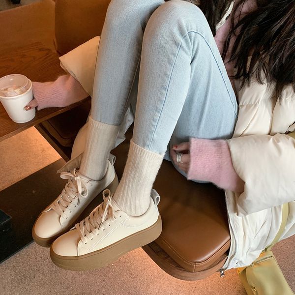 dress shoes designer incheon holiday ~ korean leather lace up thick bottom raised round head casual shoes women's board toe layer cowhi, Black
dress shoes designer incheon holiday ~ korean leather lace up thick bottom raised round head casual shoes women's board toe layer cowhi, Black