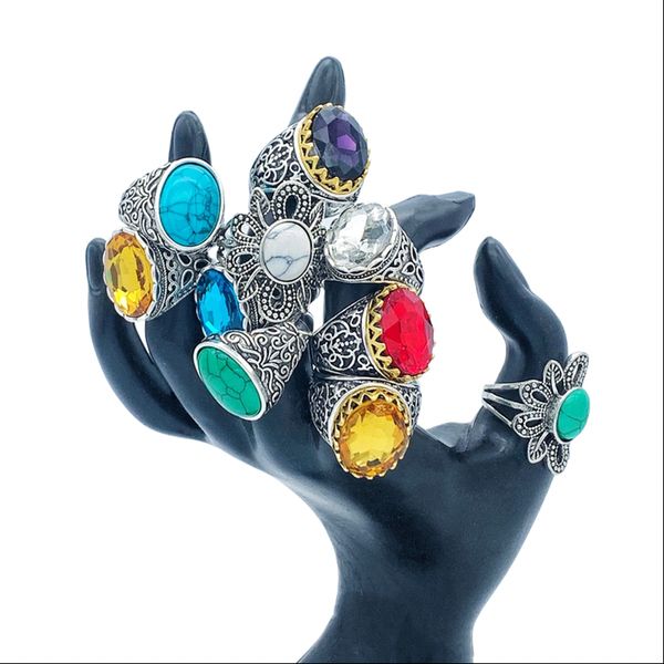 wholesale 30pcs cz turquoise vintage band rings mix punk charm jewelry for women girls wedding finger, Silver
wholesale 30pcs cz turquoise vintage band rings mix punk charm jewelry for women girls wedding finger, Silver