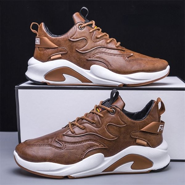 men leather shoes sneakers trend casual shoe breathable leisure male non slip footwear vulcanized 220812, Black
men leather shoes sneakers trend casual shoe breathable leisure male non slip footwear vulcanized 220812, Black