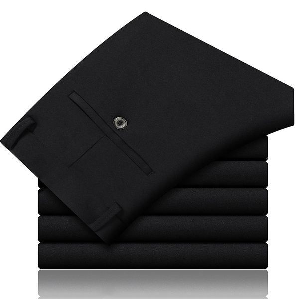famous men's wear designer men's summer thin straight stretch pants for young and middle-aged business, Black
famous men's wear designer men's summer thin straight stretch pants for young and middle-aged business, Black