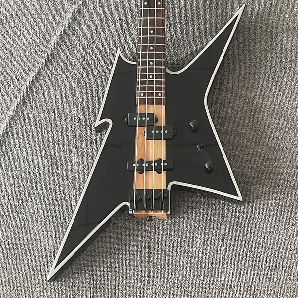 in stock shaped lightning bolt shape 4 string electric bass guitar black body white trim guitars guitarra
in stock shaped lightning bolt shape 4 string electric bass guitar black body white trim guitars guitarra