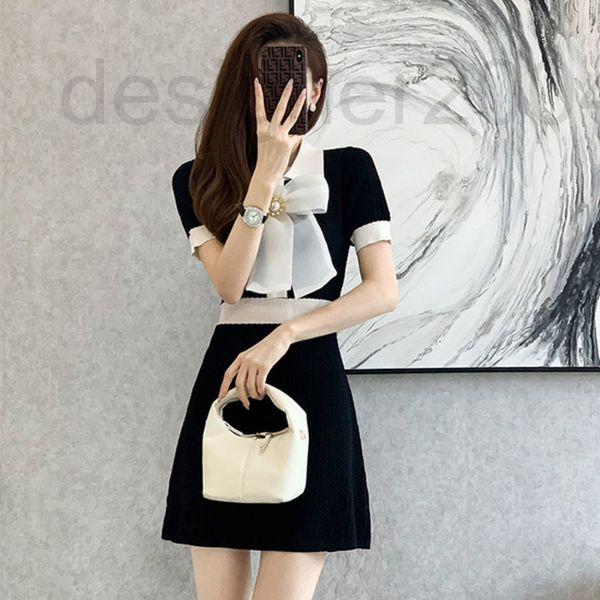 casual dresses designer french gentle jacquard texture contrast color lapel dress women's summer bow decoration small fragrance knitted, Black;gray
casual dresses designer french gentle jacquard texture contrast color lapel dress women's summer bow decoration small fragrance knitted, Black;gray