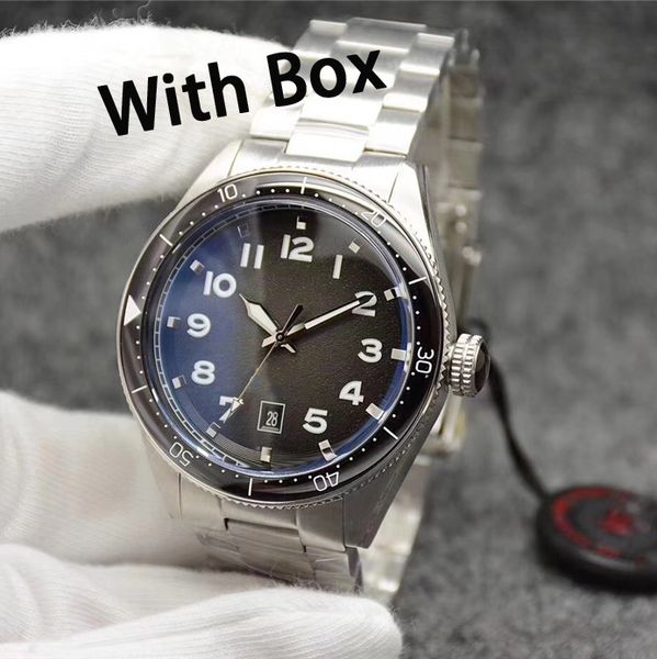 44mm premium mens watch with box automatic mechanical leather stainless steel strap wristwatches casual waterproof sapphire glass date watch, Slivery;brown
44mm premium mens watch with box automatic mechanical leather stainless steel strap wristwatches casual waterproof sapphire glass date watch, Slivery;brown