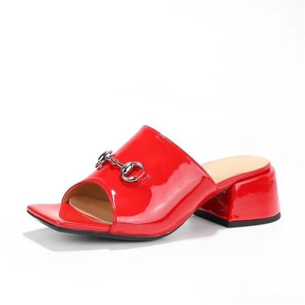 new beach slippers summer women shoes coarser heel flops 100% patent leather lady half slipper metal high heeled sandals 35-41200p, Black
new beach slippers summer women shoes coarser heel flops 100% patent leather lady half slipper metal high heeled sandals 35-41200p, Black
