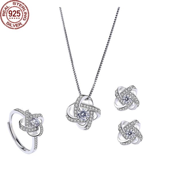 new arrival 925 sterling silver clover jewelry set korean zircon inlaid light luxury fashion flower earrings necklac
new arrival 925 sterling silver clover jewelry set korean zircon inlaid light luxury fashion flower earrings necklac