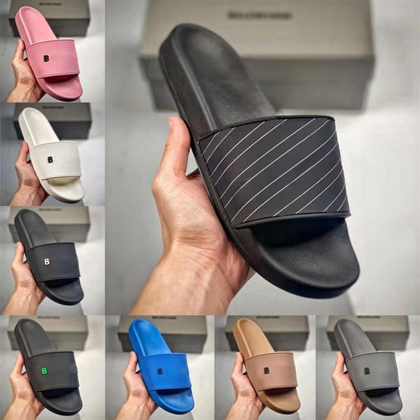 with box fashion pool slippers grey black white writing designers mens women slide fluo green pink blue lime beige flat slides bea2725
with box fashion pool slippers grey black white writing designers mens women slide fluo green pink blue lime beige flat slides bea2725