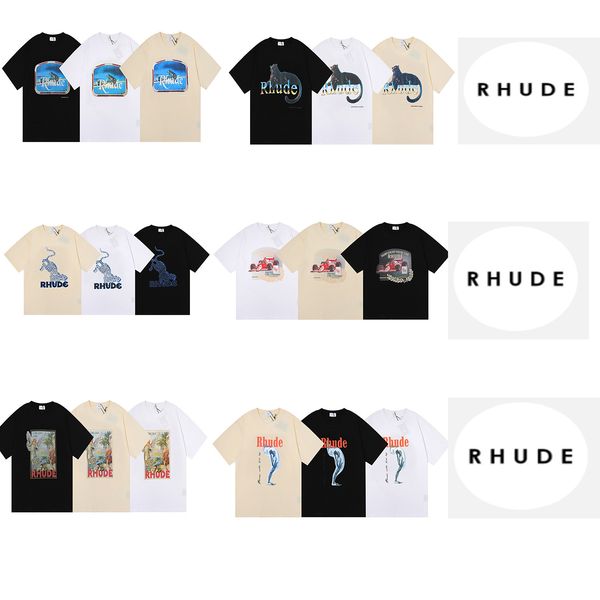 luxury men's t-shirts rhude leopard print men's and women's short sleeves trendy polo shirts factory outlet, White;black
luxury men's t-shirts rhude leopard print men's and women's short sleeves trendy polo shirts factory outlet, White;black