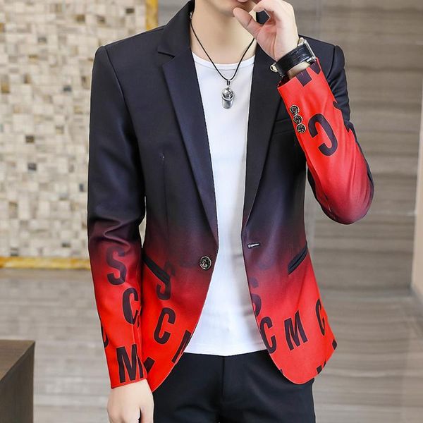 men's suits & blazers gradient color men's blazer 2022 fashion spring summer casual suit jacket letter print slim fit fancy party, White;black
men's suits & blazers gradient color men's blazer 2022 fashion spring summer casual suit jacket letter print slim fit fancy party, White;black