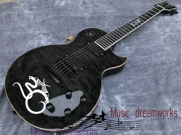 custom electric guitar, dragon pattern mahogany body, quilted maple guitar, fingerboard inlay
custom electric guitar, dragon pattern mahogany body, quilted maple guitar, fingerboard inlay