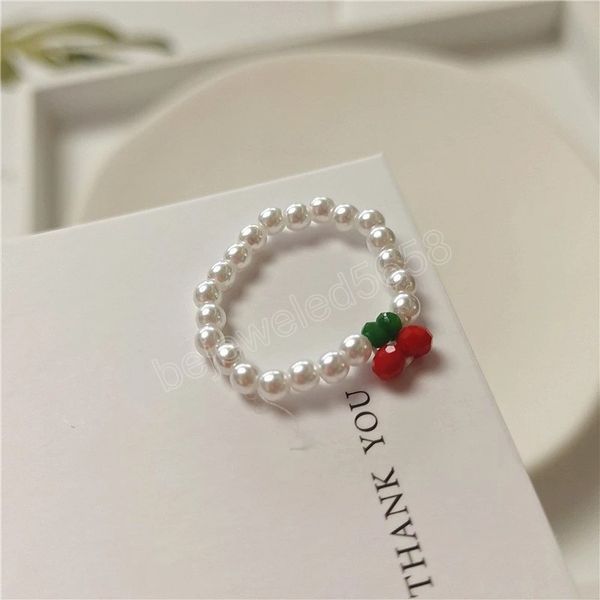 cute multi beaded imitation pearl adjustable rope chain rings for women girls circle minimalist ring cherry finger rings jewelry, Silver
cute multi beaded imitation pearl adjustable rope chain rings for women girls circle minimalist ring cherry finger rings jewelry, Silver